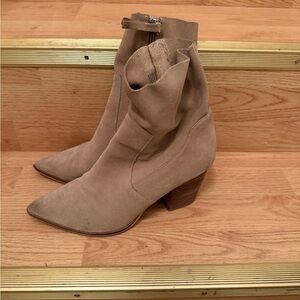 Steve Madden Camel Suede Heeled Boots